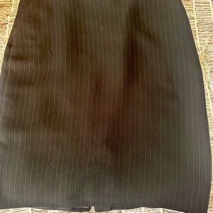 Classic Black Pinstripe Pencil Skirt